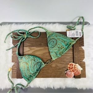 Vix Swimwear Bikini Top Gold/Mint